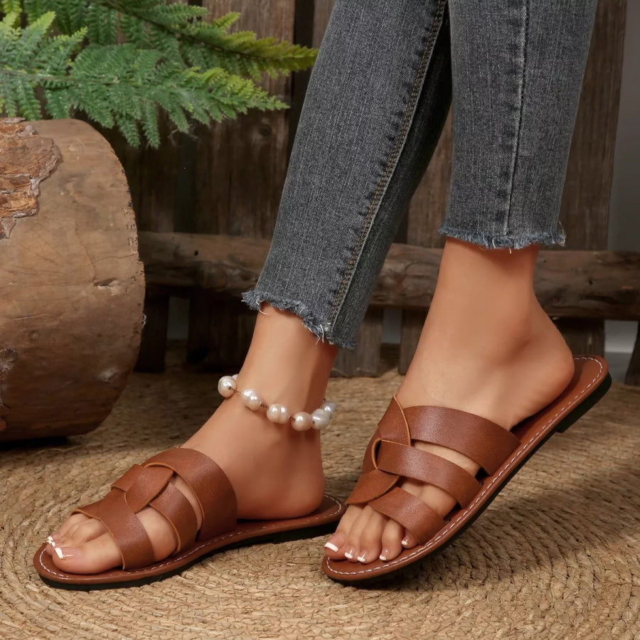 Open Toe Flats Sandals Apparel and Accessories
