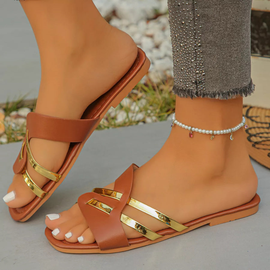 Open Toe Flats Sandals Apparel and Accessories