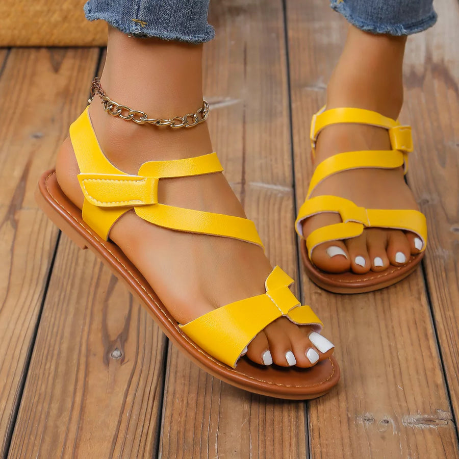 Open Toe Flats Sandals Apparel and Accessories