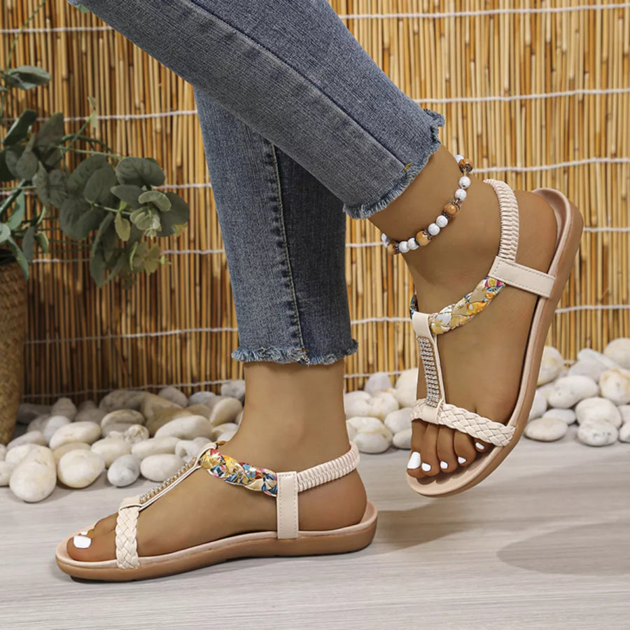 Open Toe Flats Sandals Apparel and Accessories