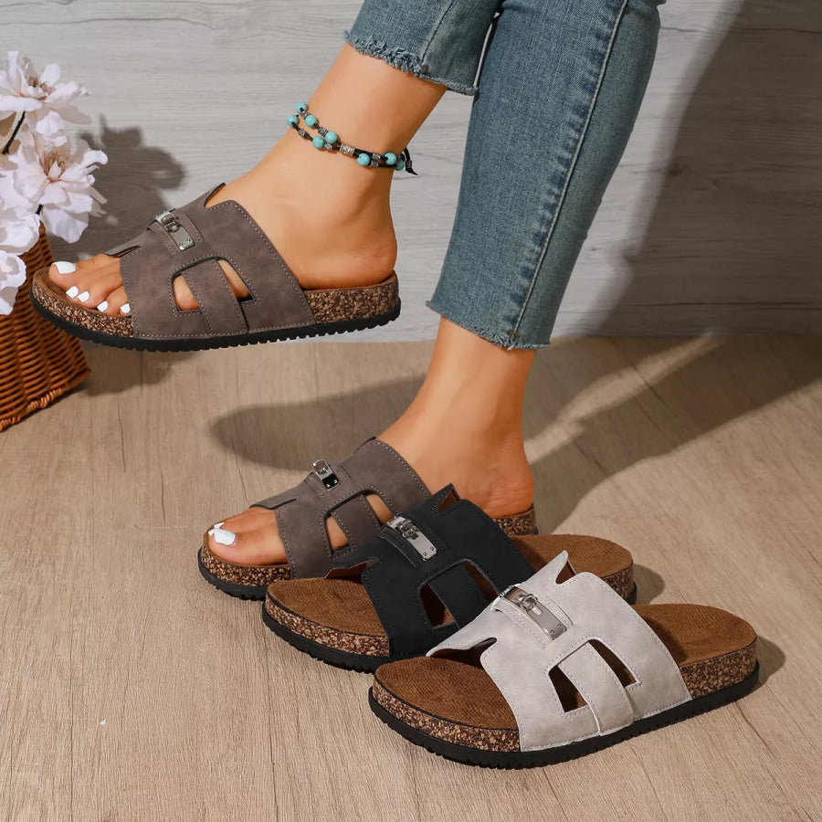 Open Toe Flats Sandals Apparel and Accessories