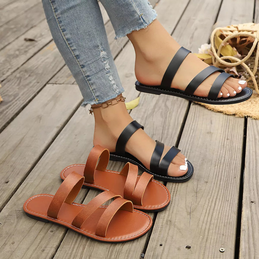 Open Toe Flats Sandals Apparel and Accessories