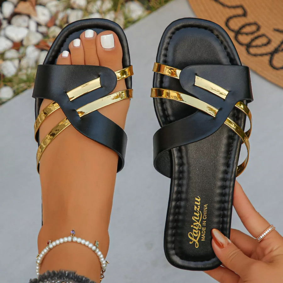 Open Toe Flats Sandals Apparel and Accessories