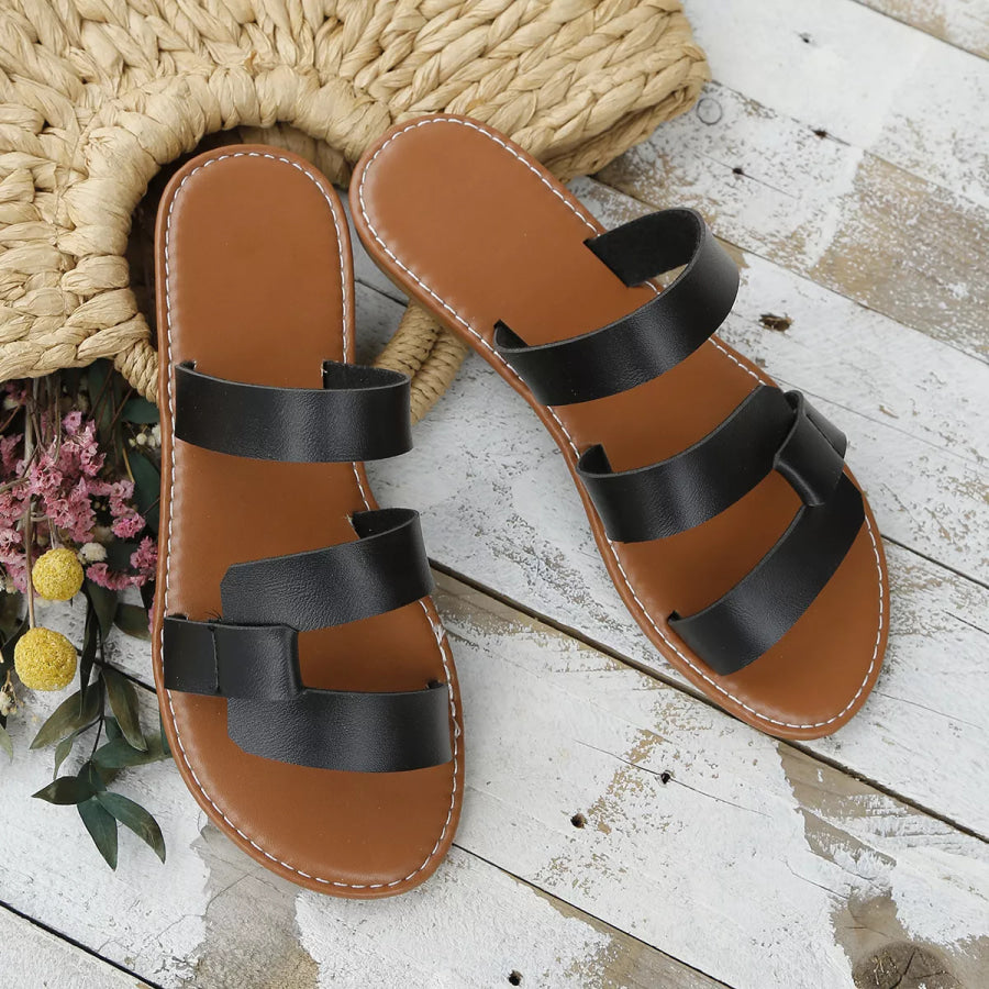 Open Toe Flats Sandals Apparel and Accessories