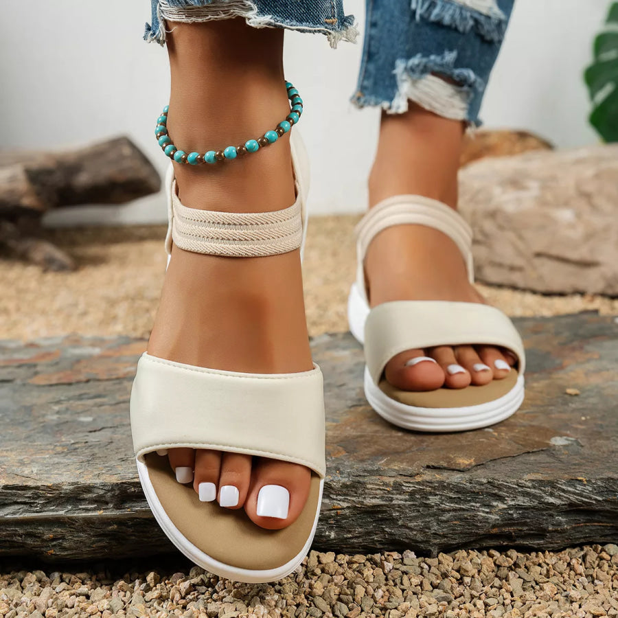 Open Toe Flats Sandals Apparel and Accessories