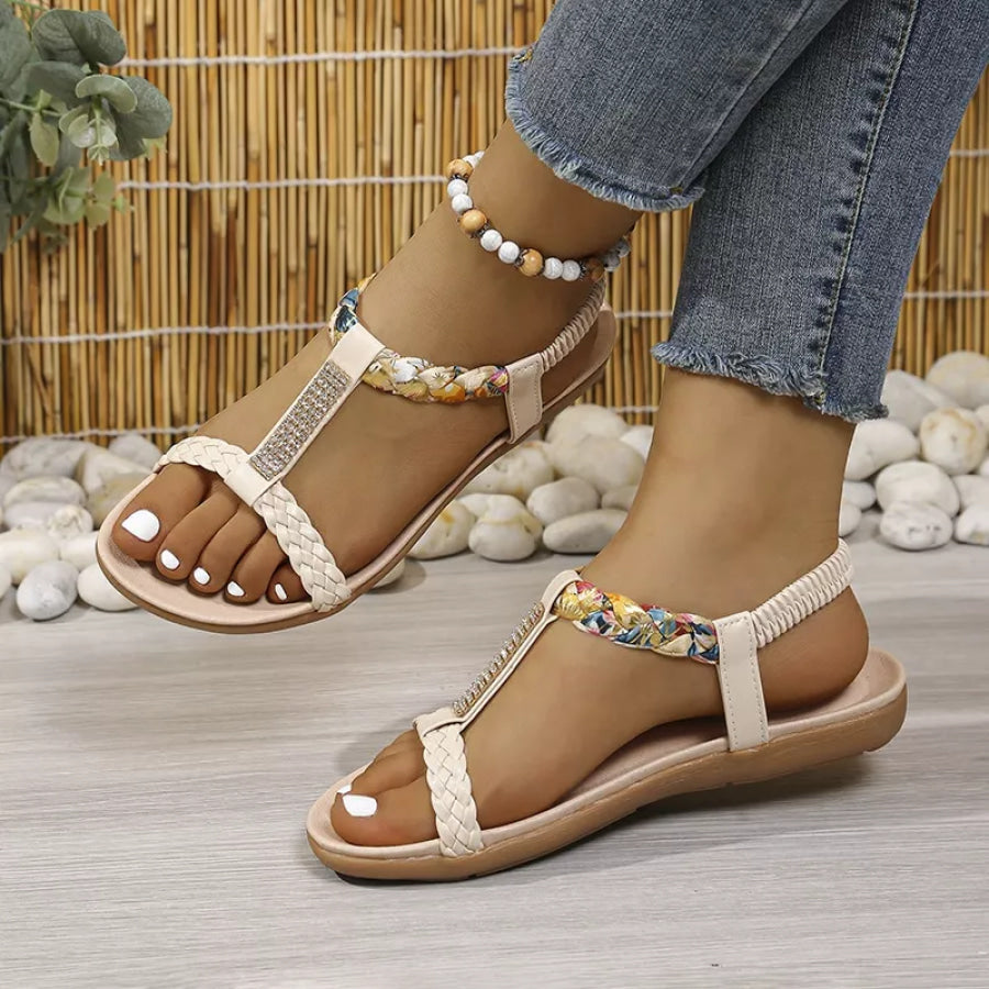 Open Toe Flats Sandals Apparel and Accessories