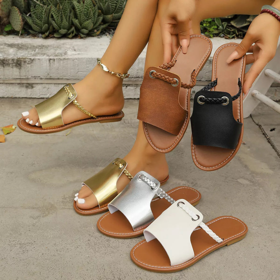 Open Toe Flats Sandals Apparel and Accessories