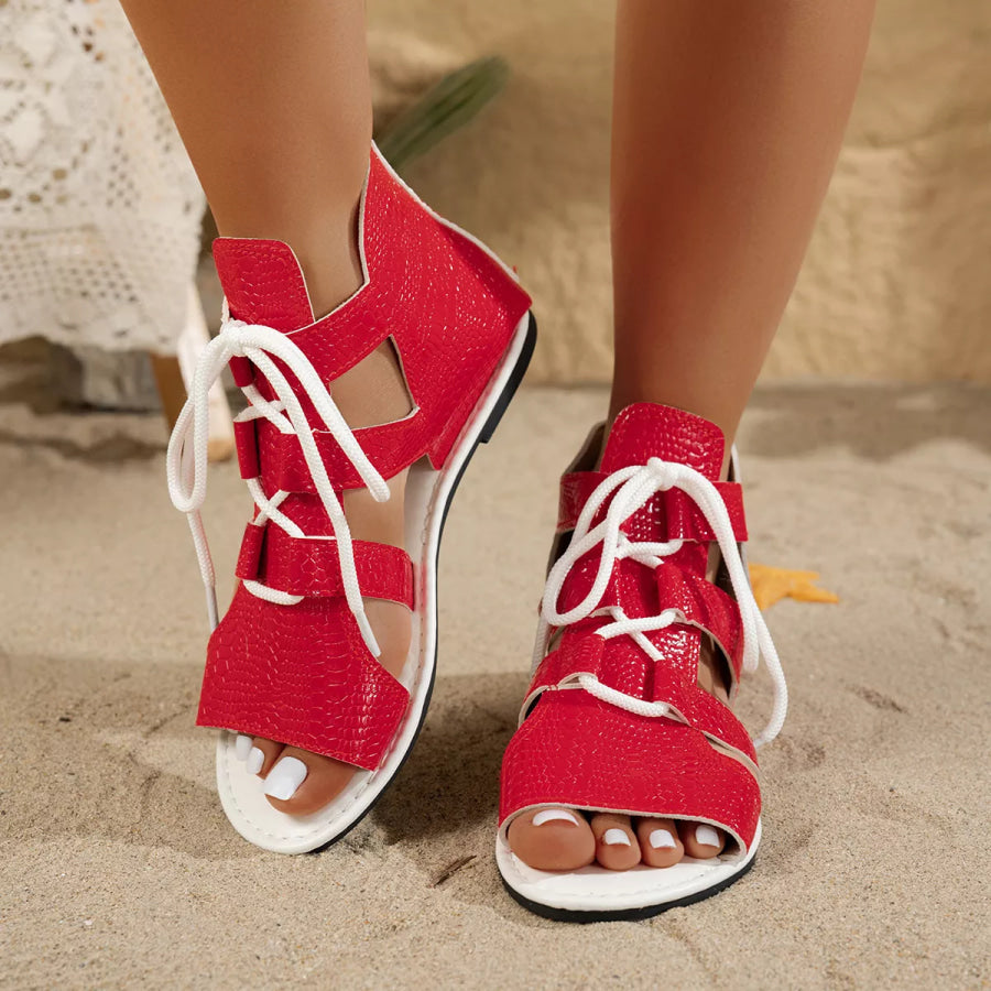 Open Toe Flats Sandals Apparel and Accessories