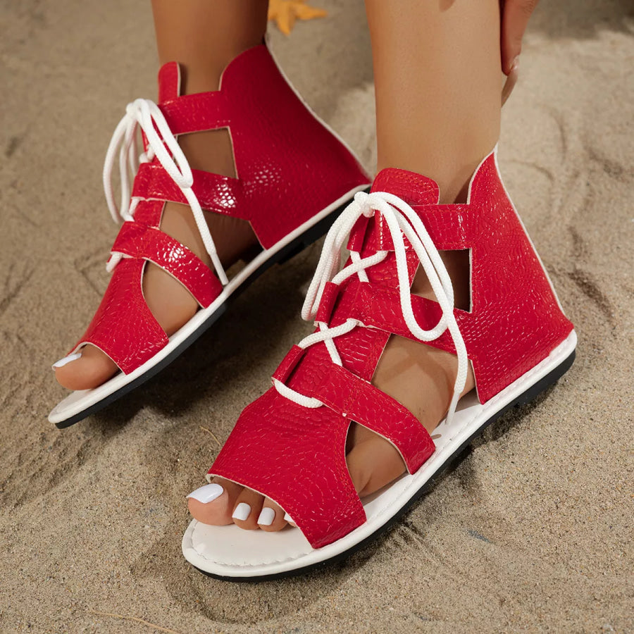 Open Toe Flats Sandals Apparel and Accessories