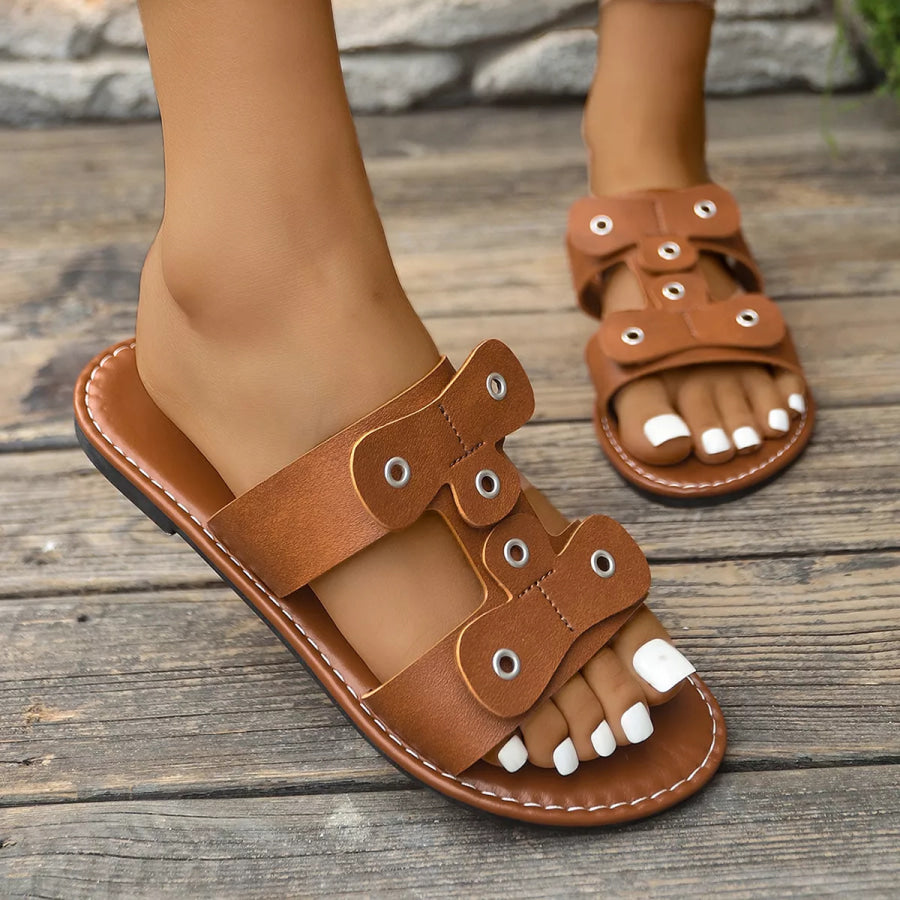 Open Toe Flats Sandals Apparel and Accessories