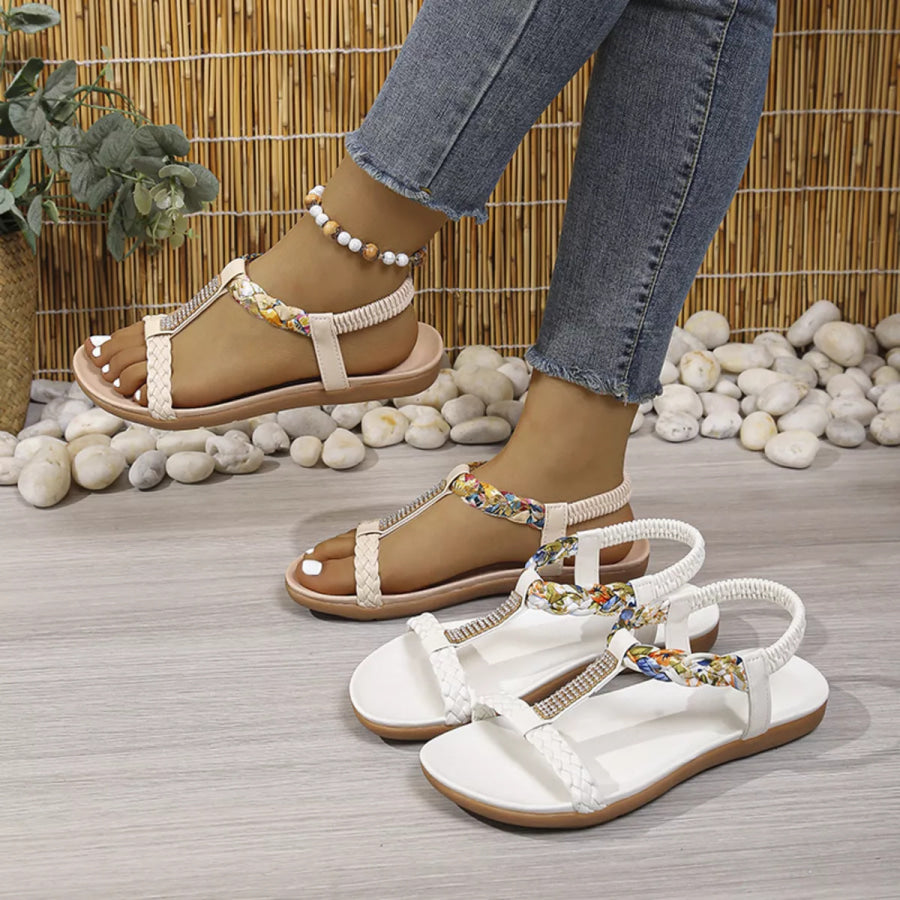 Open Toe Flats Sandals Apparel and Accessories