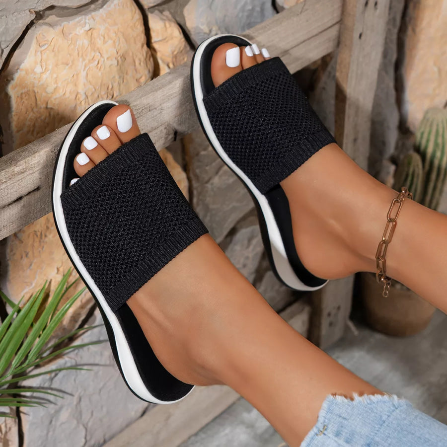 Open Toe Knit Sandals Apparel and Accessories
