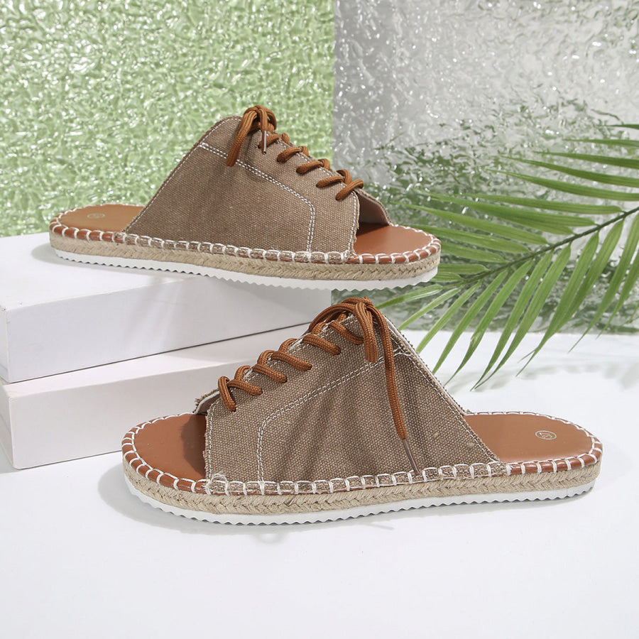 Open Toe Lace Up Sandals Apparel and Accessories