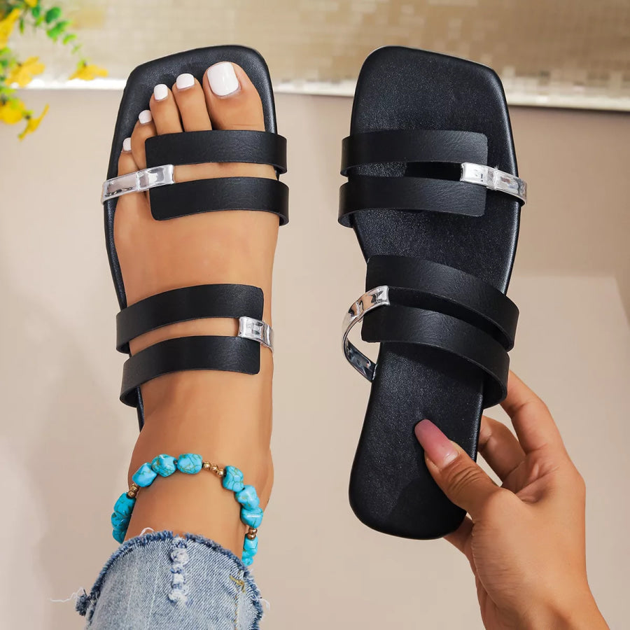 Open Toe Multi-Strap Sandals Apparel and Accessories