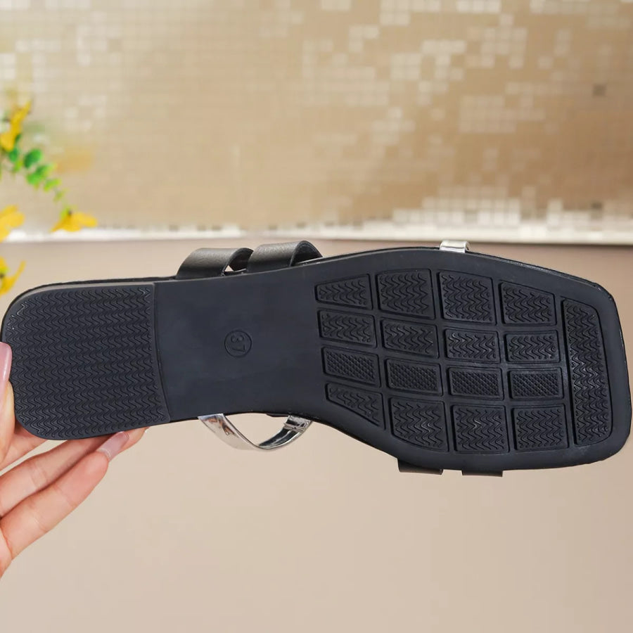 Open Toe Multi-Strap Sandals Apparel and Accessories