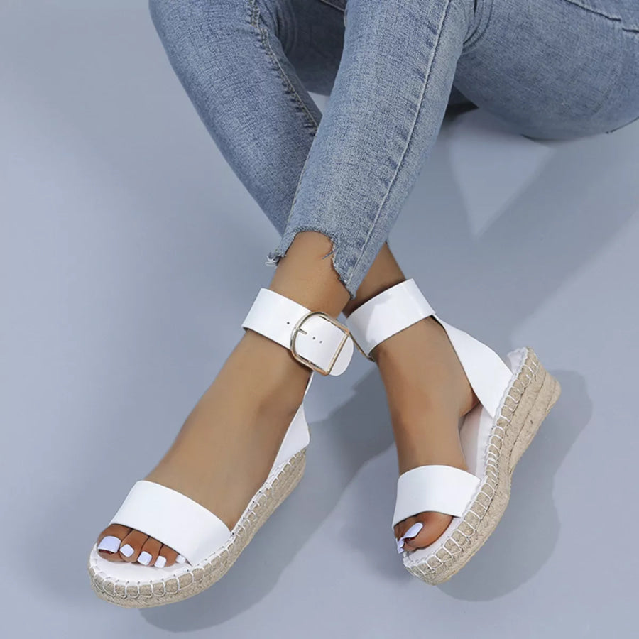 Open Toe Openwork Sandals Apparel and Accessories