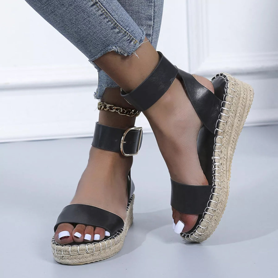 Open Toe Openwork Sandals Apparel and Accessories