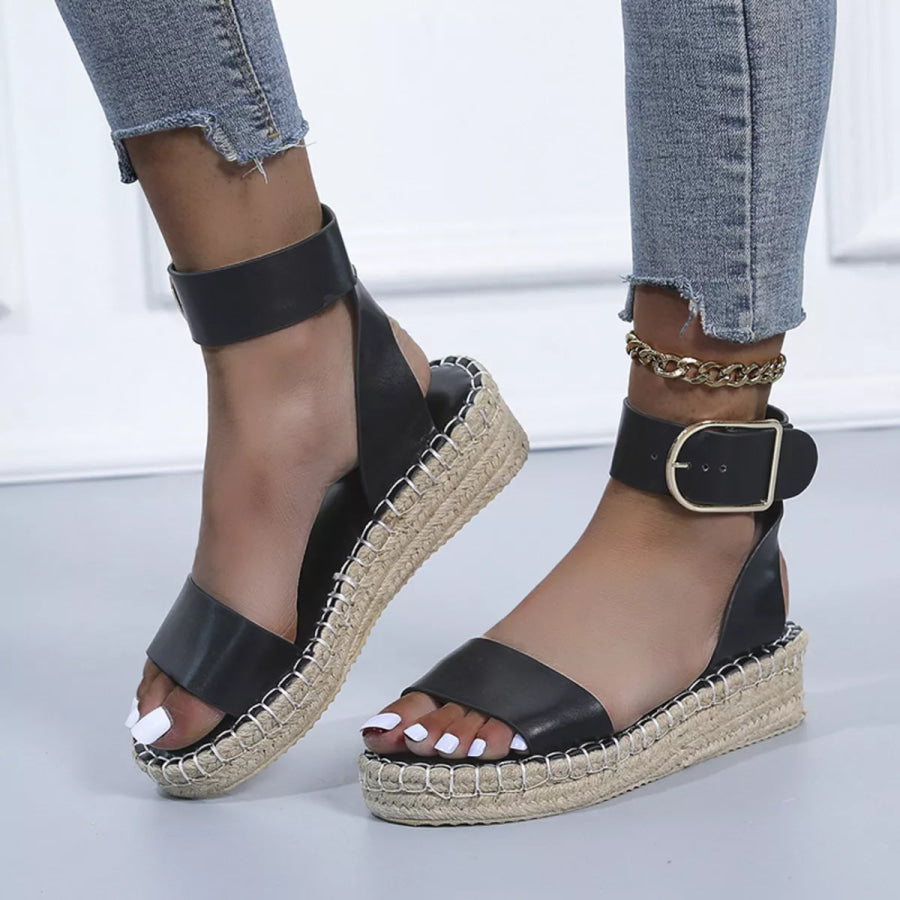 Open Toe Openwork Sandals Apparel and Accessories