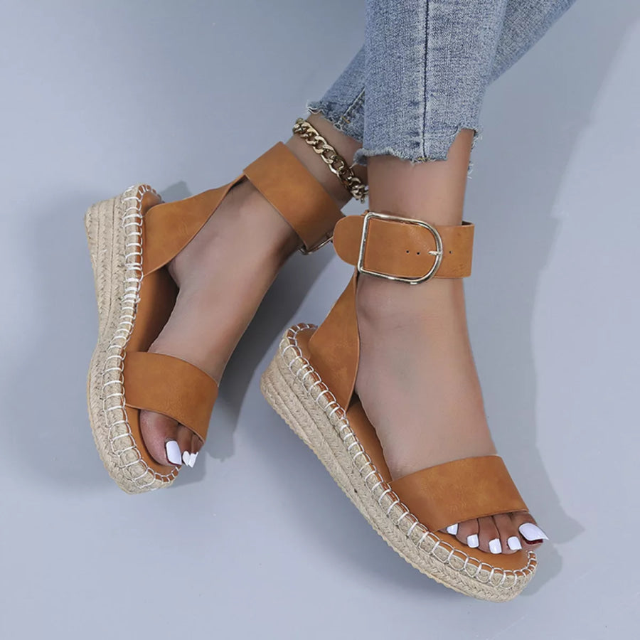 Open Toe Openwork Sandals Apparel and Accessories