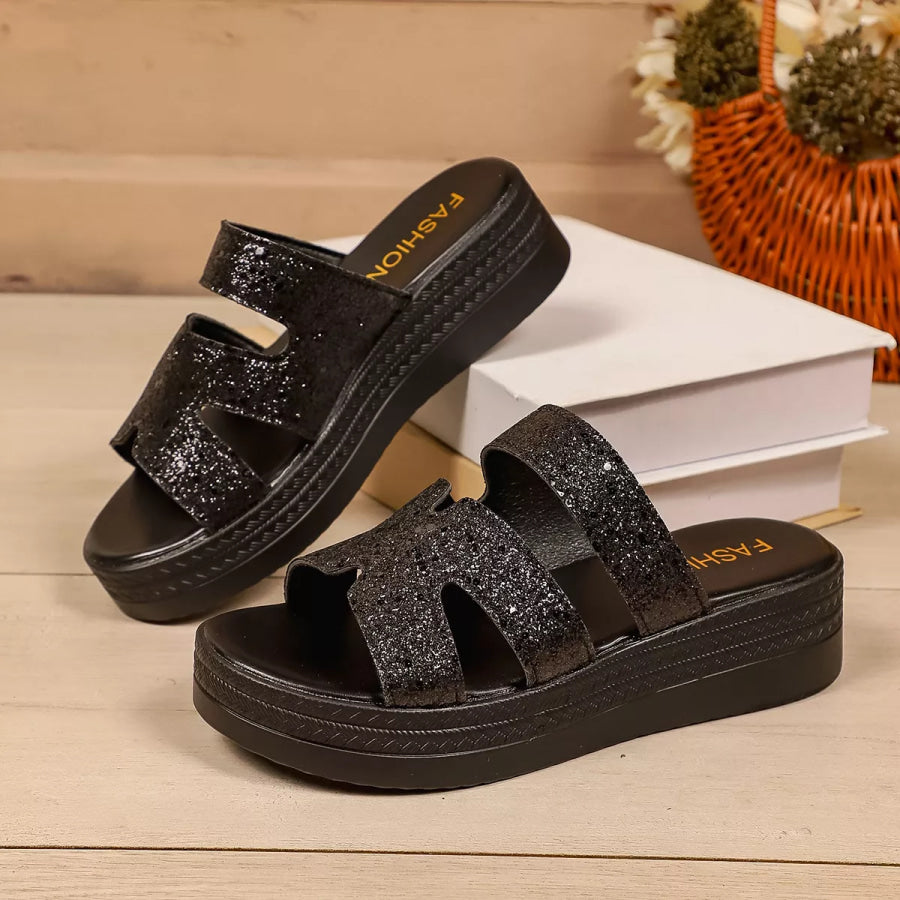 Open Toe Platform Sandals Apparel and Accessories