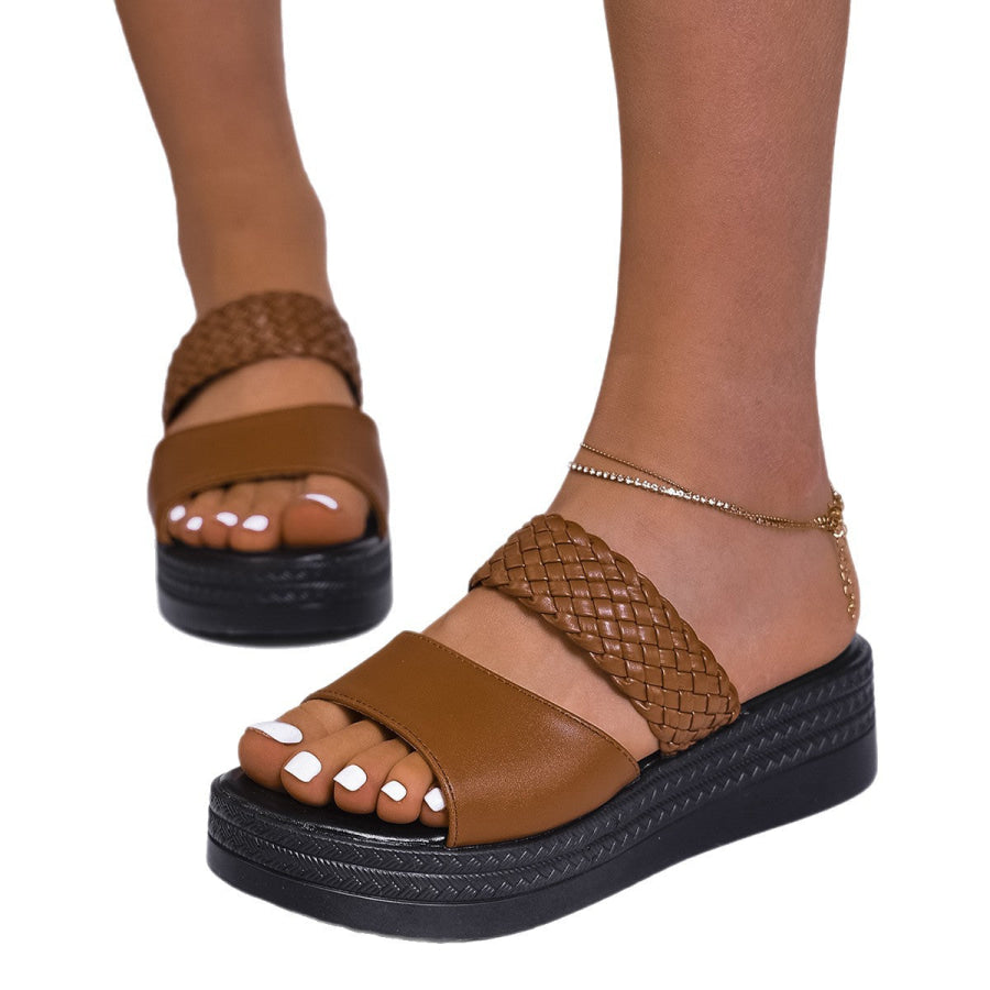 Open Toe Platform Sandals Apparel and Accessories