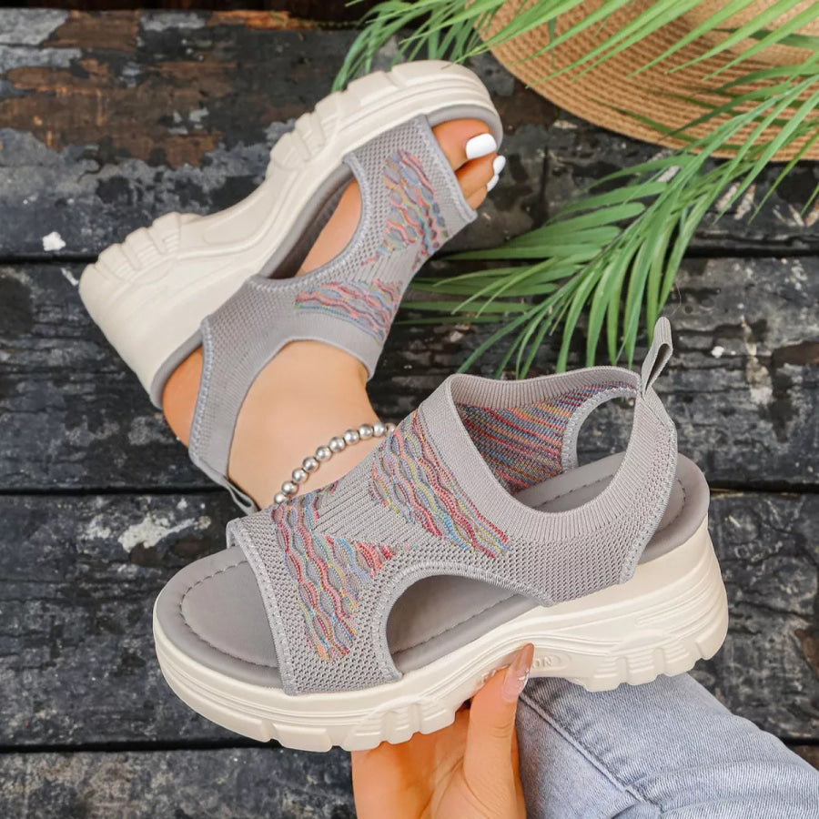 Open Toe Platform Sandals Apparel and Accessories
