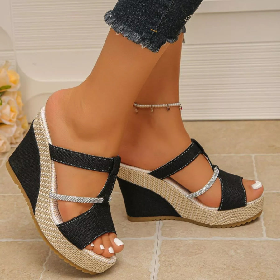 Open Toe Platform Sandals Apparel and Accessories