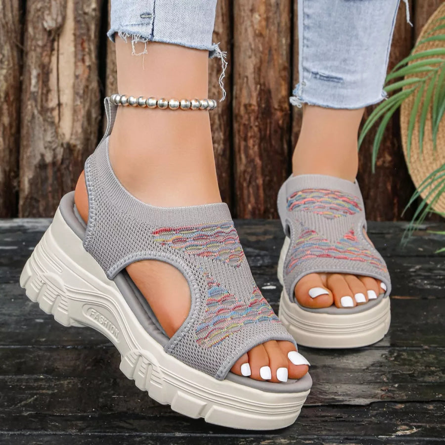 Open Toe Platform Sandals Apparel and Accessories