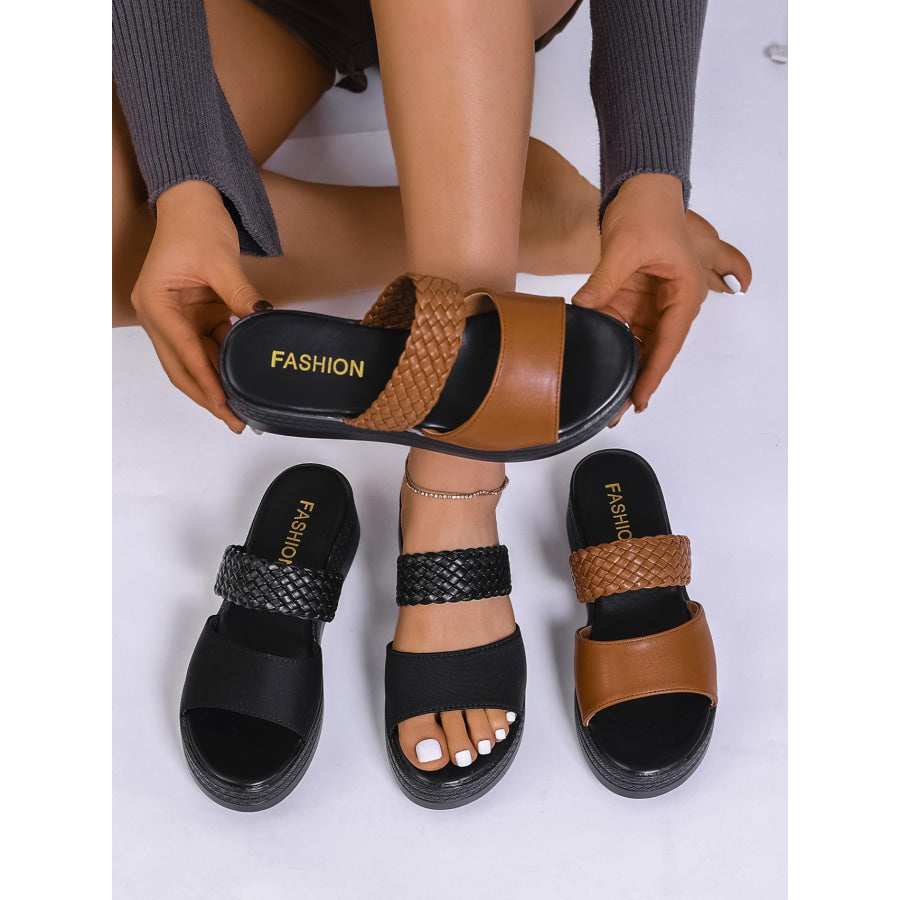 Open Toe Platform Sandals Apparel and Accessories