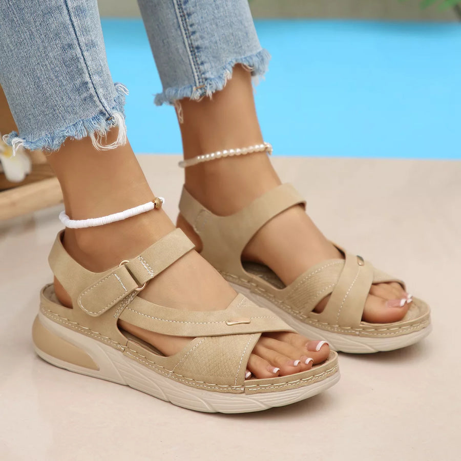 Open Toe Platform Sandals Apparel and Accessories