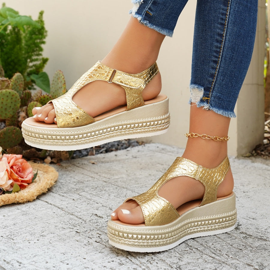 Open Toe Platform Sandals Apparel and Accessories