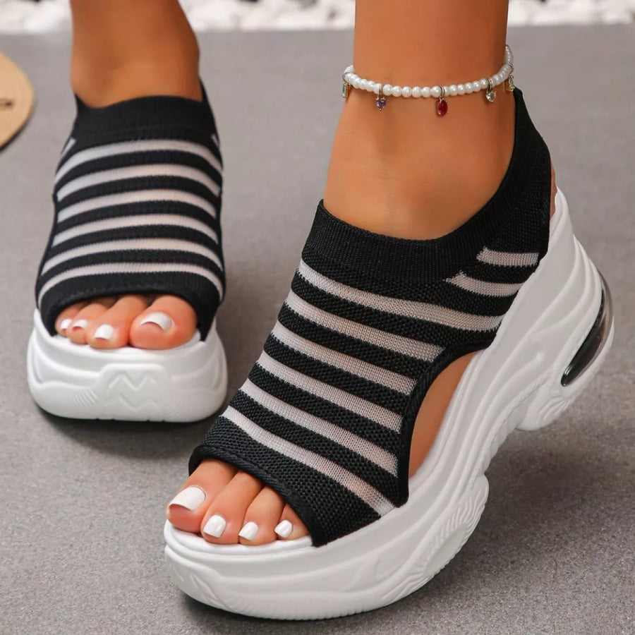 Open Toe Platform Sandals Apparel and Accessories