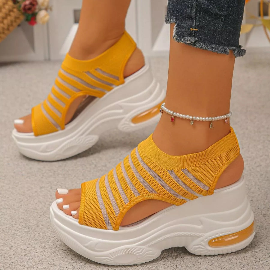 Open Toe Platform Sandals Apparel and Accessories