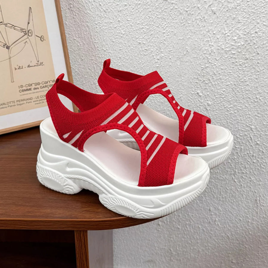 Open Toe Platform Sandals Apparel and Accessories