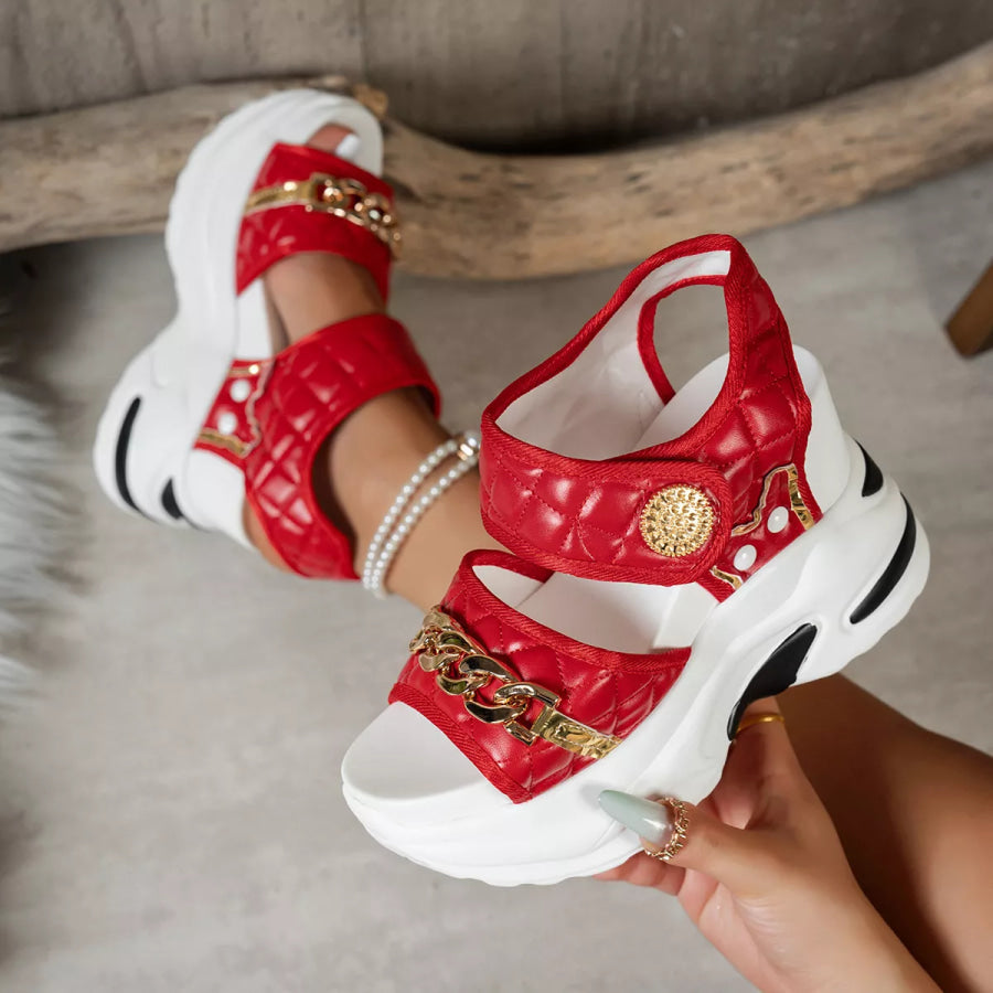 Open Toe Platform Sandals Apparel and Accessories