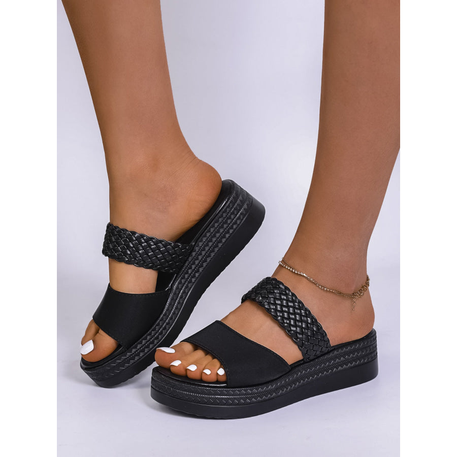 Open Toe Platform Sandals Apparel and Accessories