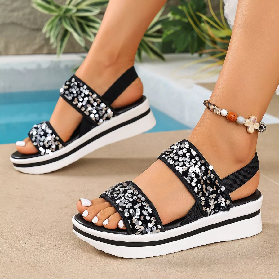 Open Toe Platform Sandals Apparel and Accessories
