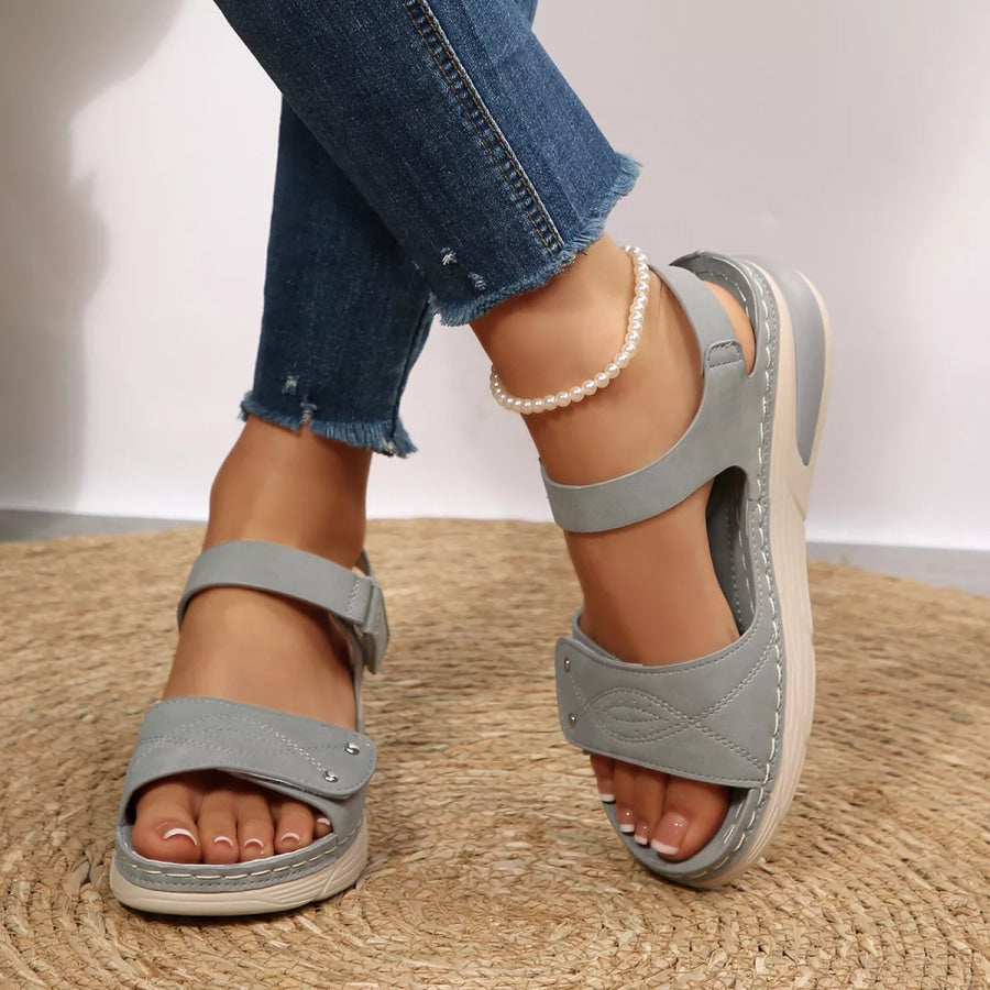 Open Toe Platform Sandals Apparel and Accessories