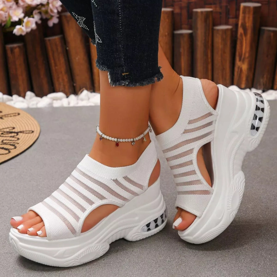 Open Toe Platform Sandals Apparel and Accessories