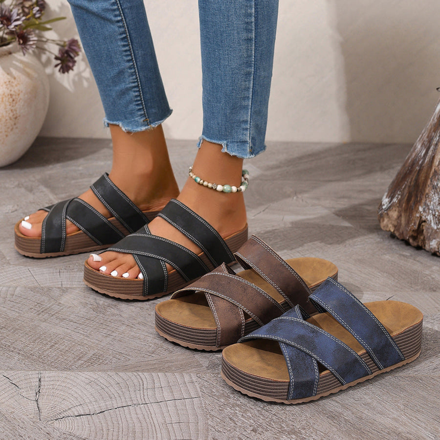 Open Toe Platform Sandals Apparel and Accessories