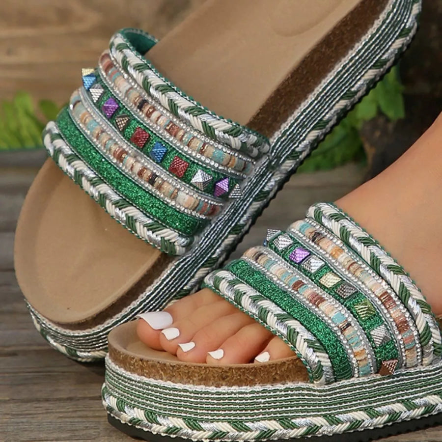 Open Toe Platform Sandals Apparel and Accessories