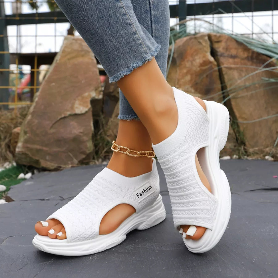 Open Toe Platform Sandals Apparel and Accessories