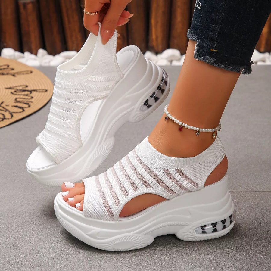 Open Toe Platform Sandals Apparel and Accessories