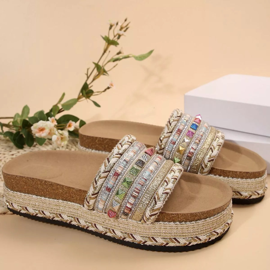 Open Toe Platform Sandals Apparel and Accessories