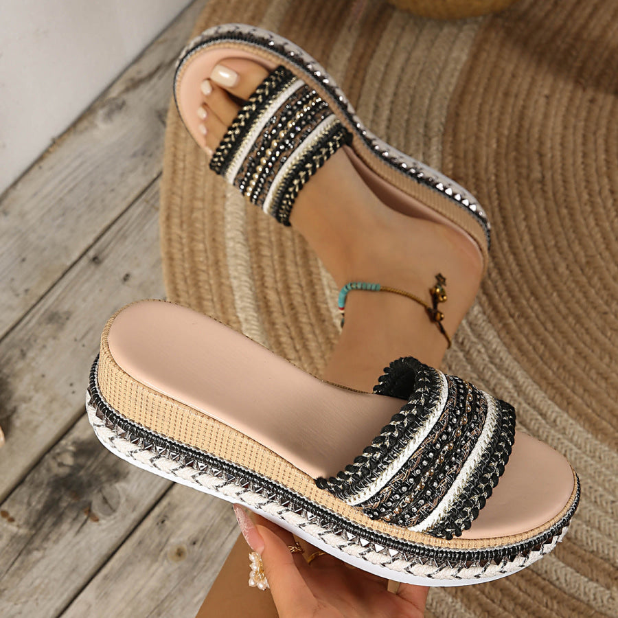 Open Toe Platform Sandals Apparel and Accessories