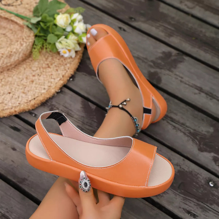 Open Toe Platform Sandals Apparel and Accessories