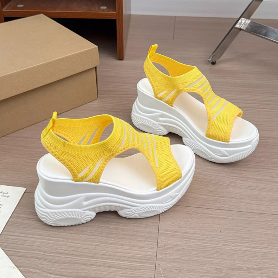 Open Toe Platform Sandals Apparel and Accessories