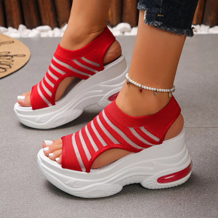 Open Toe Platform Sandals Apparel and Accessories