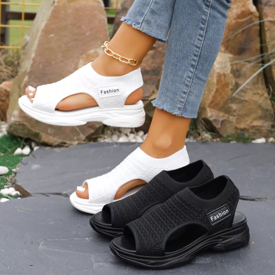 Open Toe Platform Sandals Apparel and Accessories