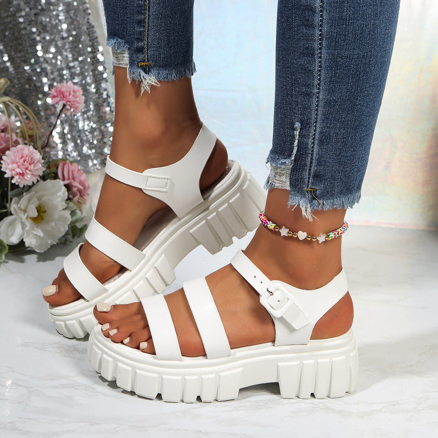 Open Toe Platform Sandals Apparel and Accessories